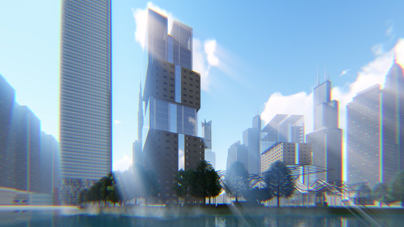 叠层塔楼 · 日景